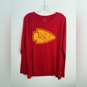 Majestic Men’s  Kansas City Chiefs Red Long Sleeve Shirt